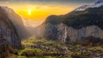 山间日出美景