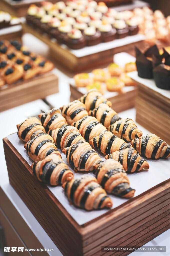 美味条纹面包陈列展示