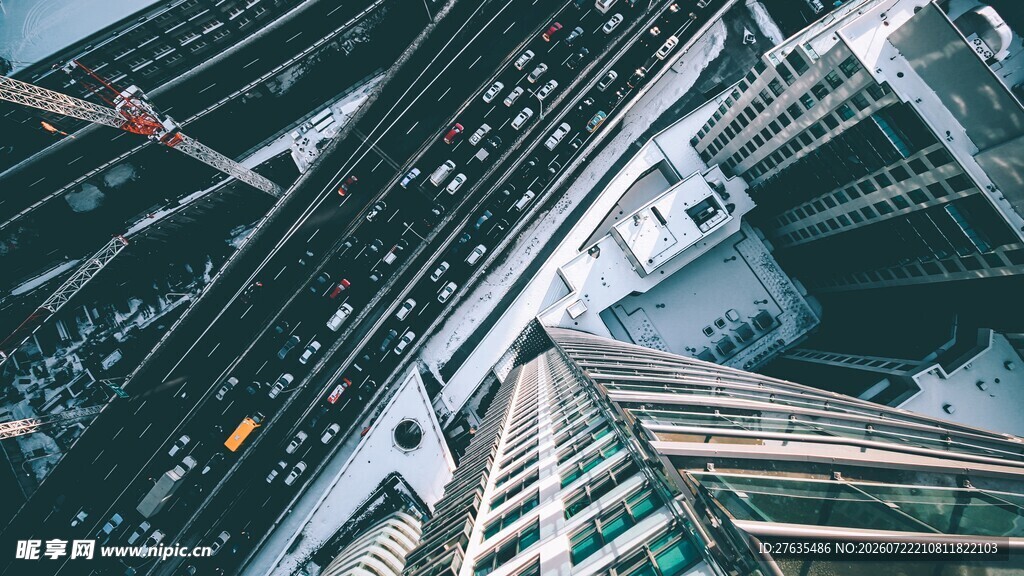 城市高楼俯瞰景象