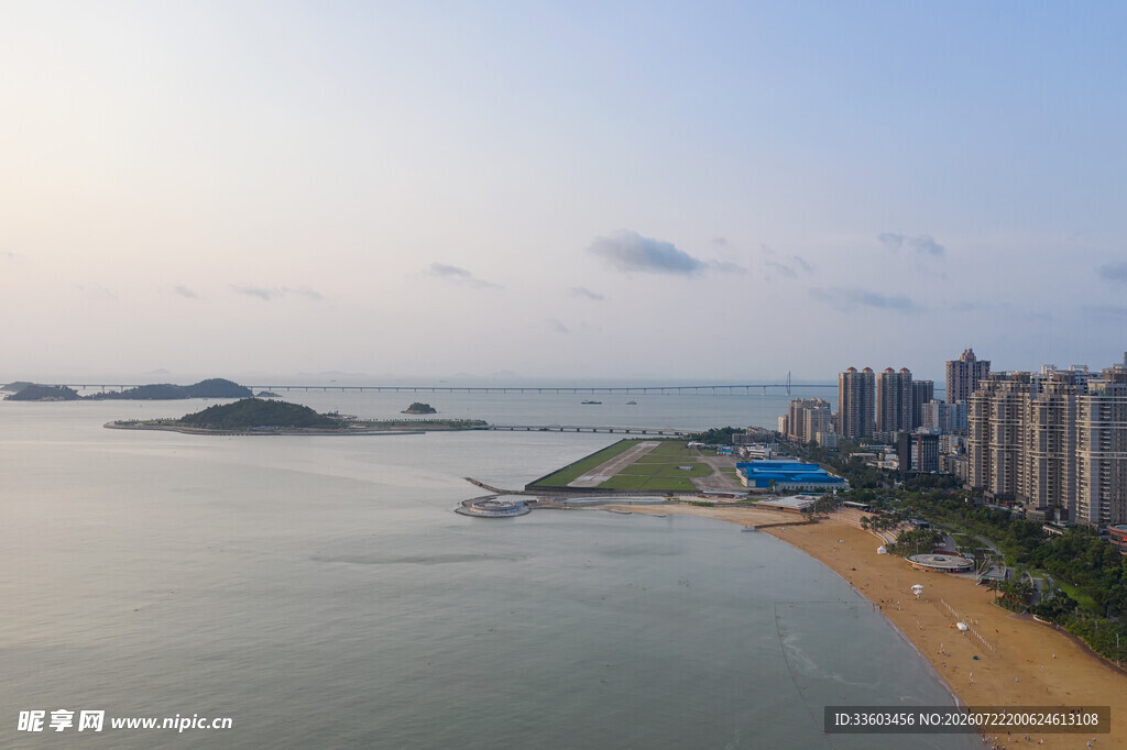 海滨城市美丽海岸线风光