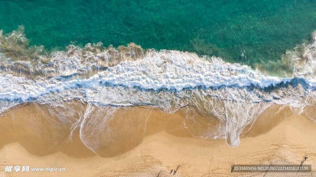 海边沙滩海浪美丽景致