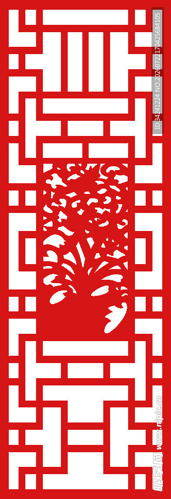 中式镂空雕花装饰图案