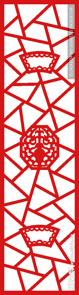 红色几何图案装饰纹理