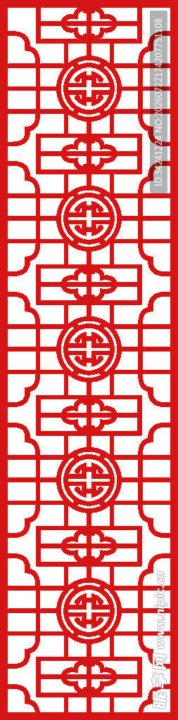 红色几何花纹图案背景