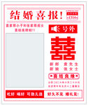 结婚喜报模板