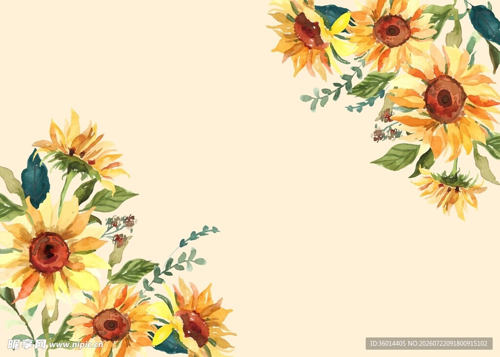 向日葵边框