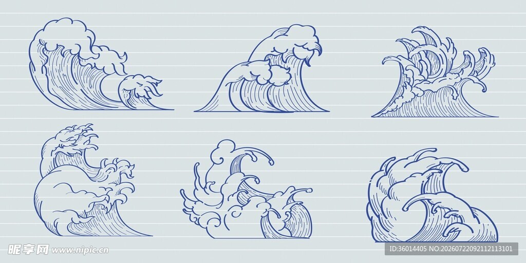 海浪图案