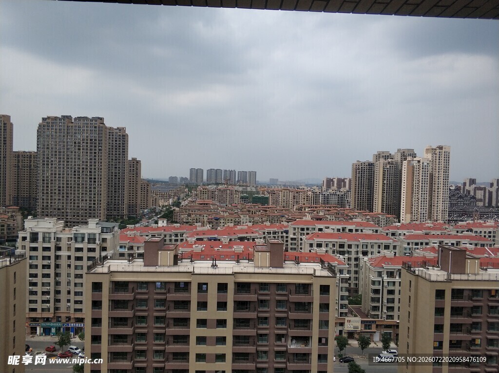 城市住宅区俯瞰景观
