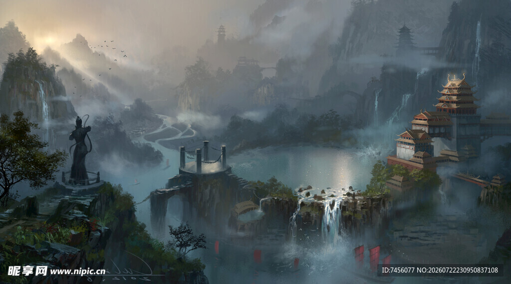 奇幻山水间的神秘仙域