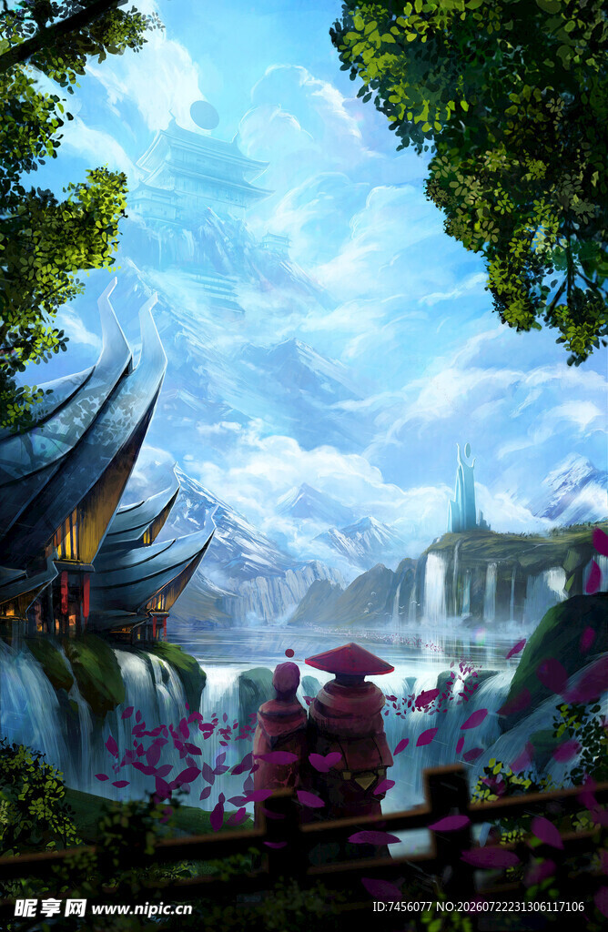 奇幻山水景观梦幻仙境