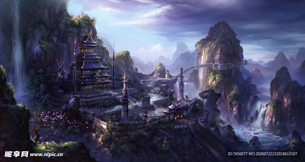 奇幻山水魔幻场景景观
