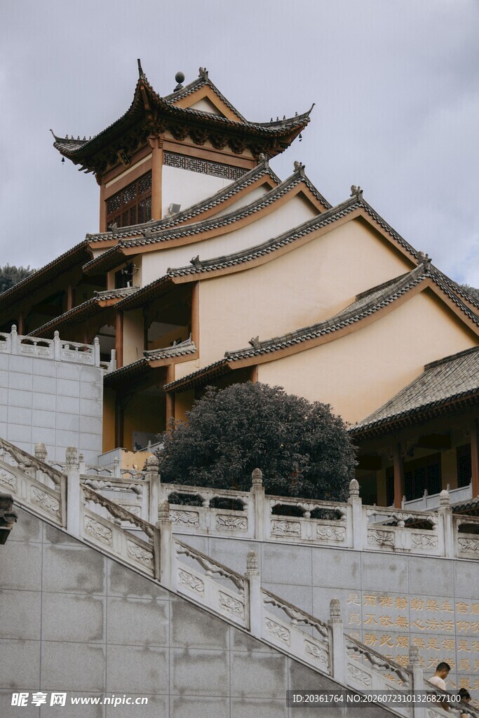 中式古建筑庙宇景观