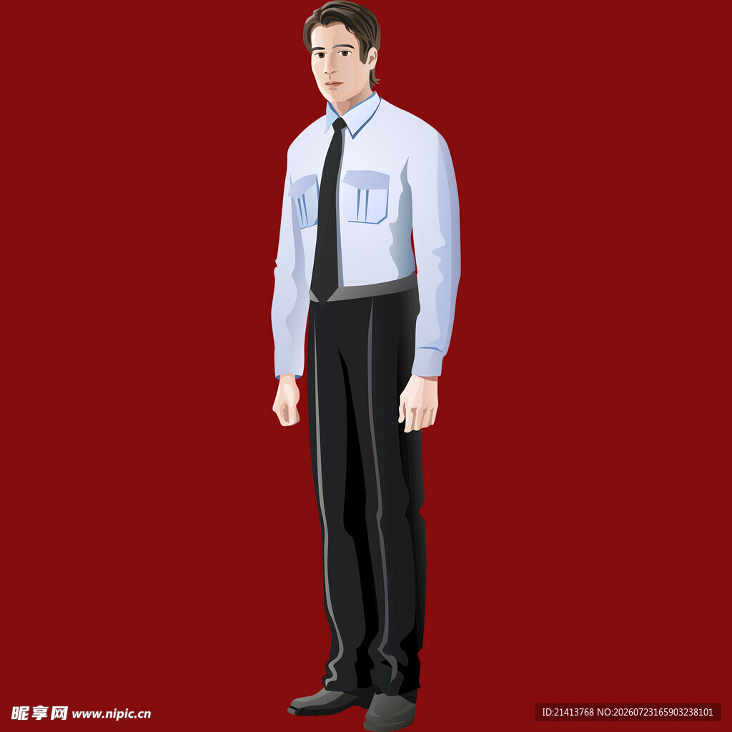 正装男士展示挺拔身姿