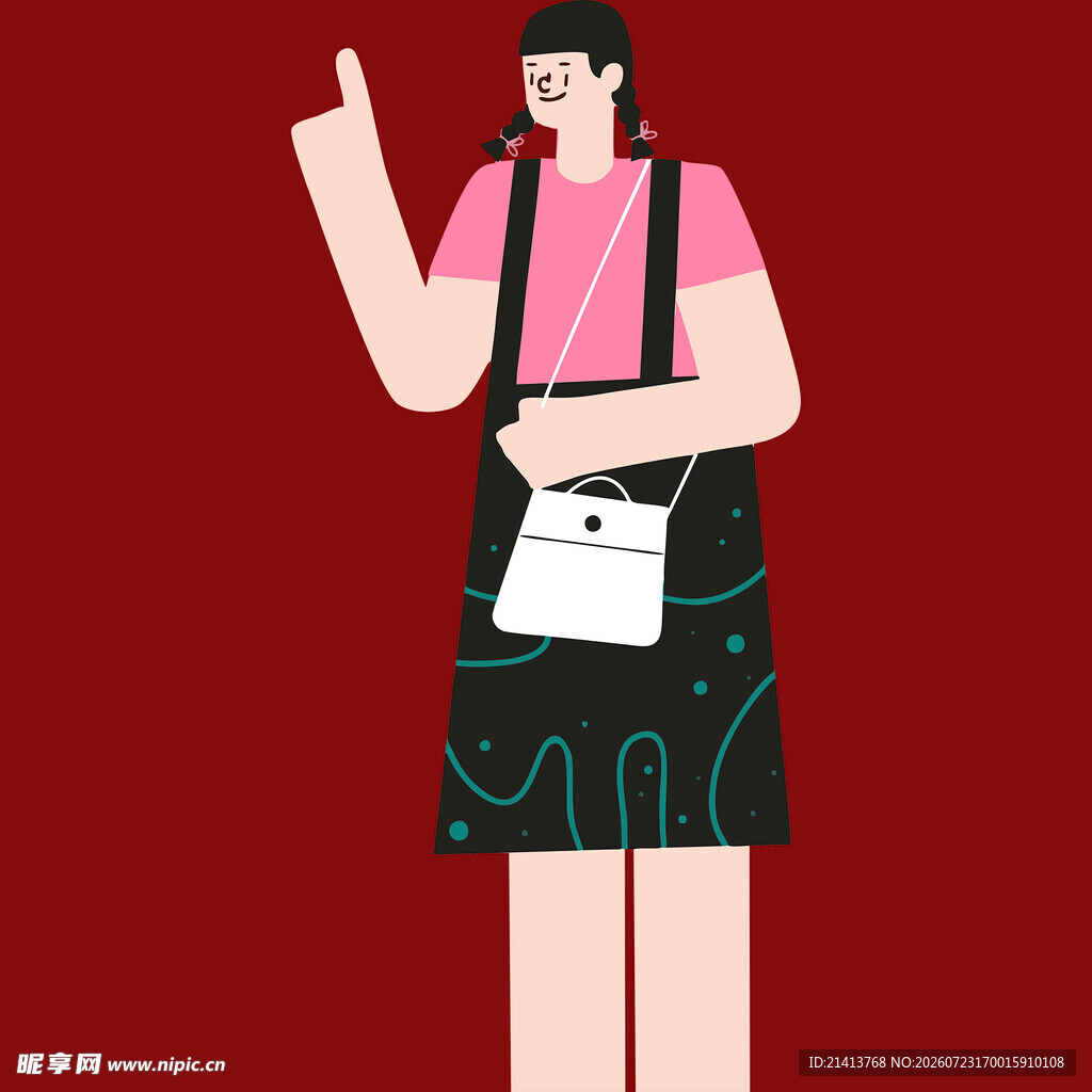 时尚女孩的个性穿搭展示