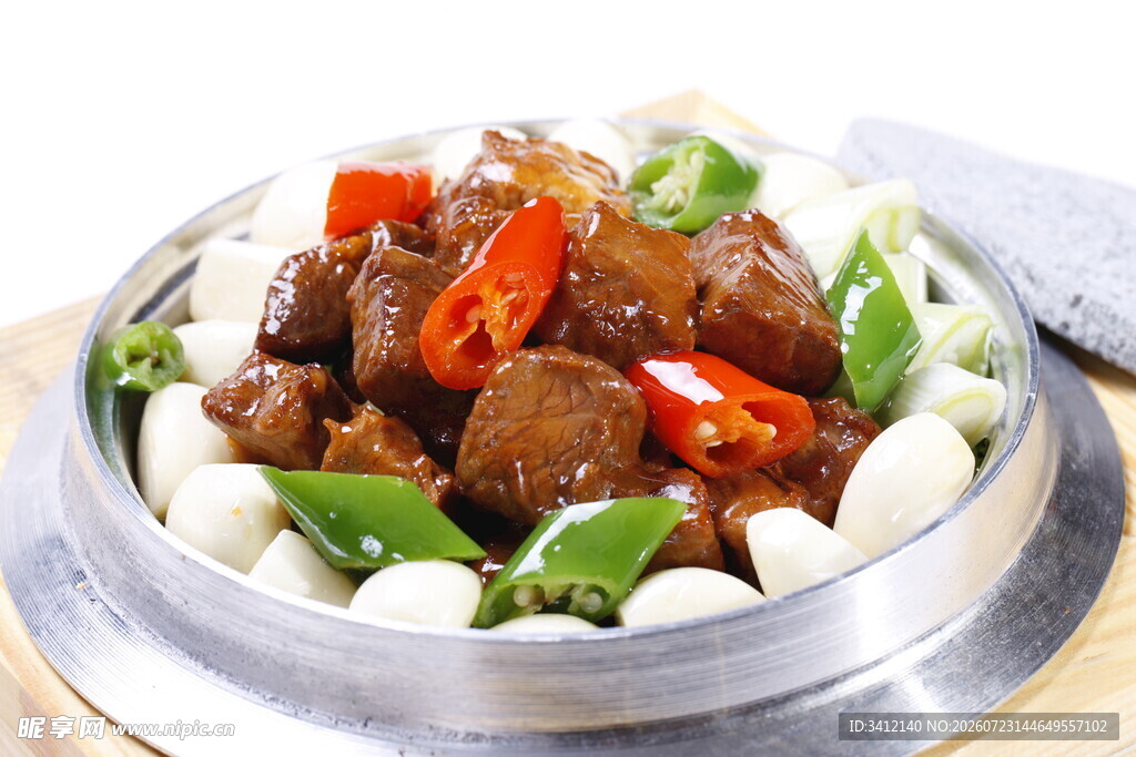 蒜香牛仔粒 