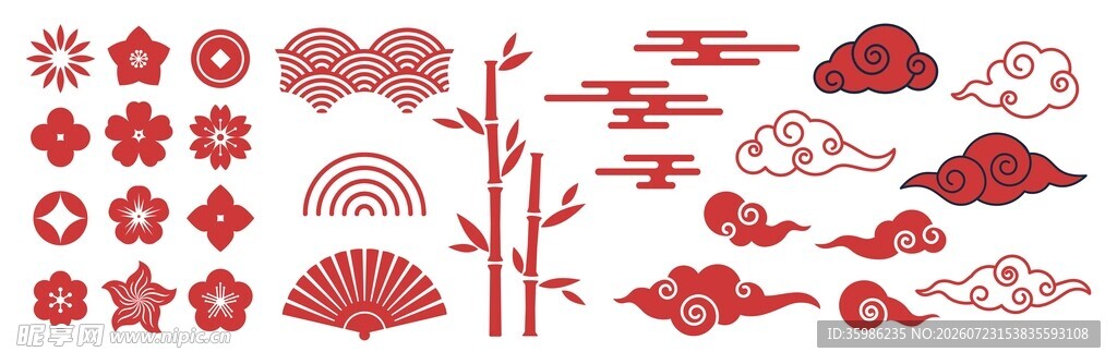 国风纹饰素材