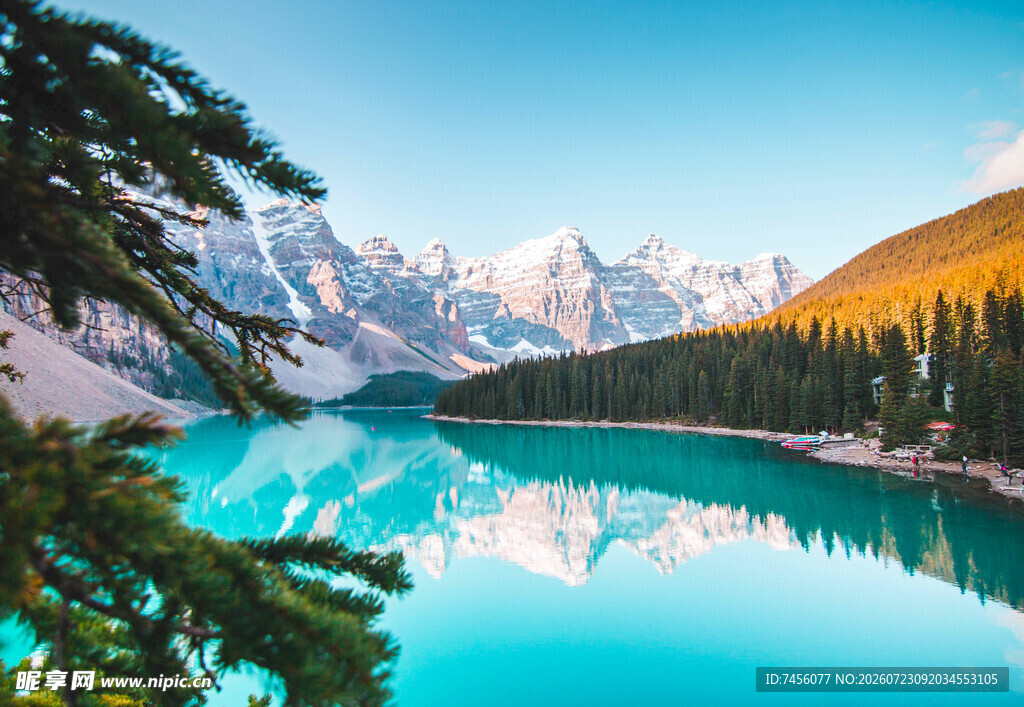 梦幻湖光山色的绝美风景