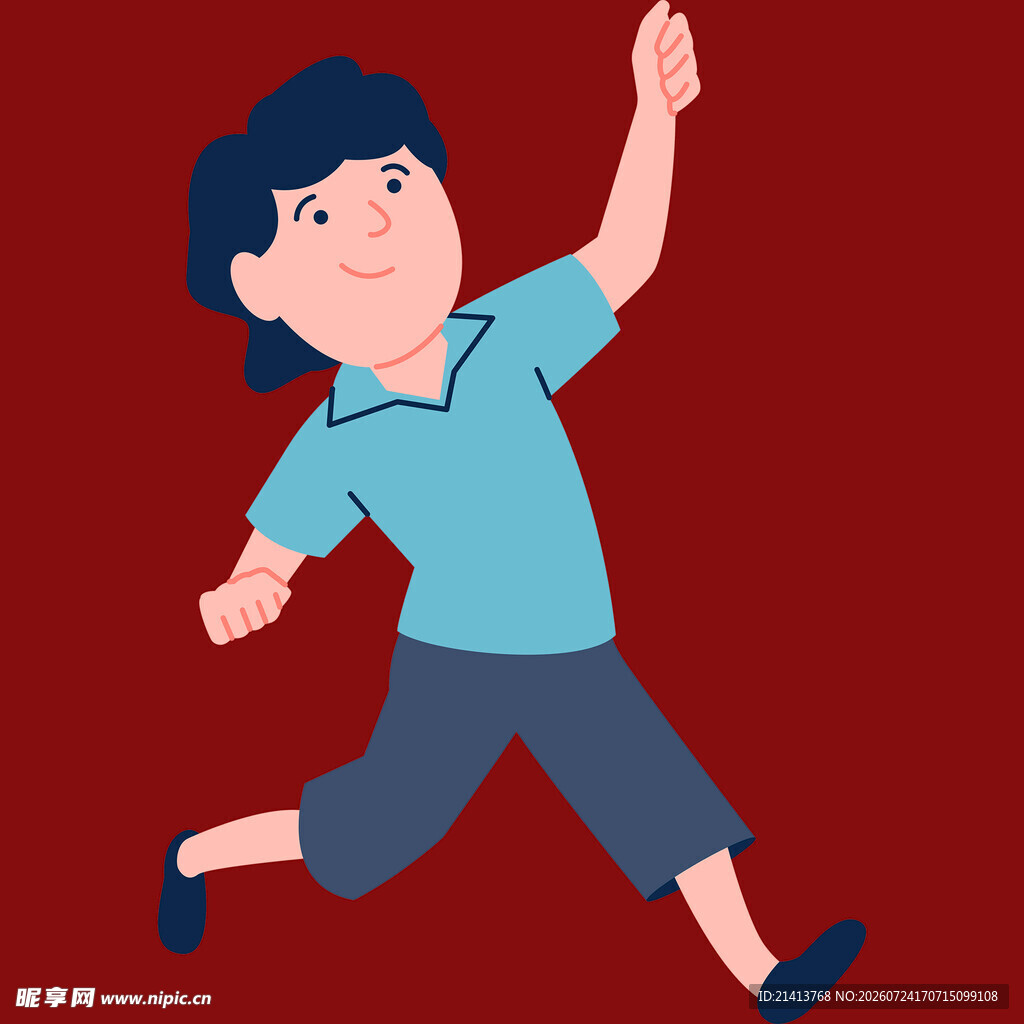 奔跑的活力少年