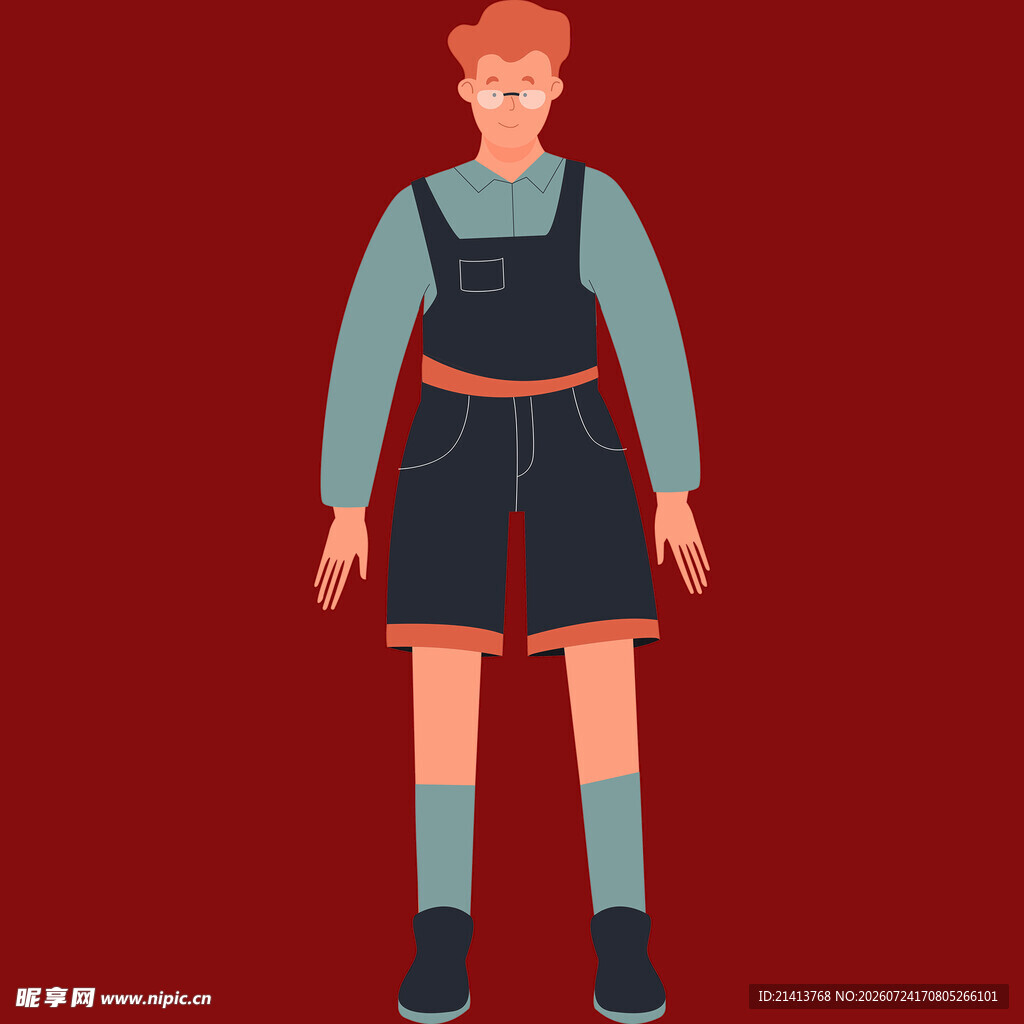 穿背带裙的时尚少女