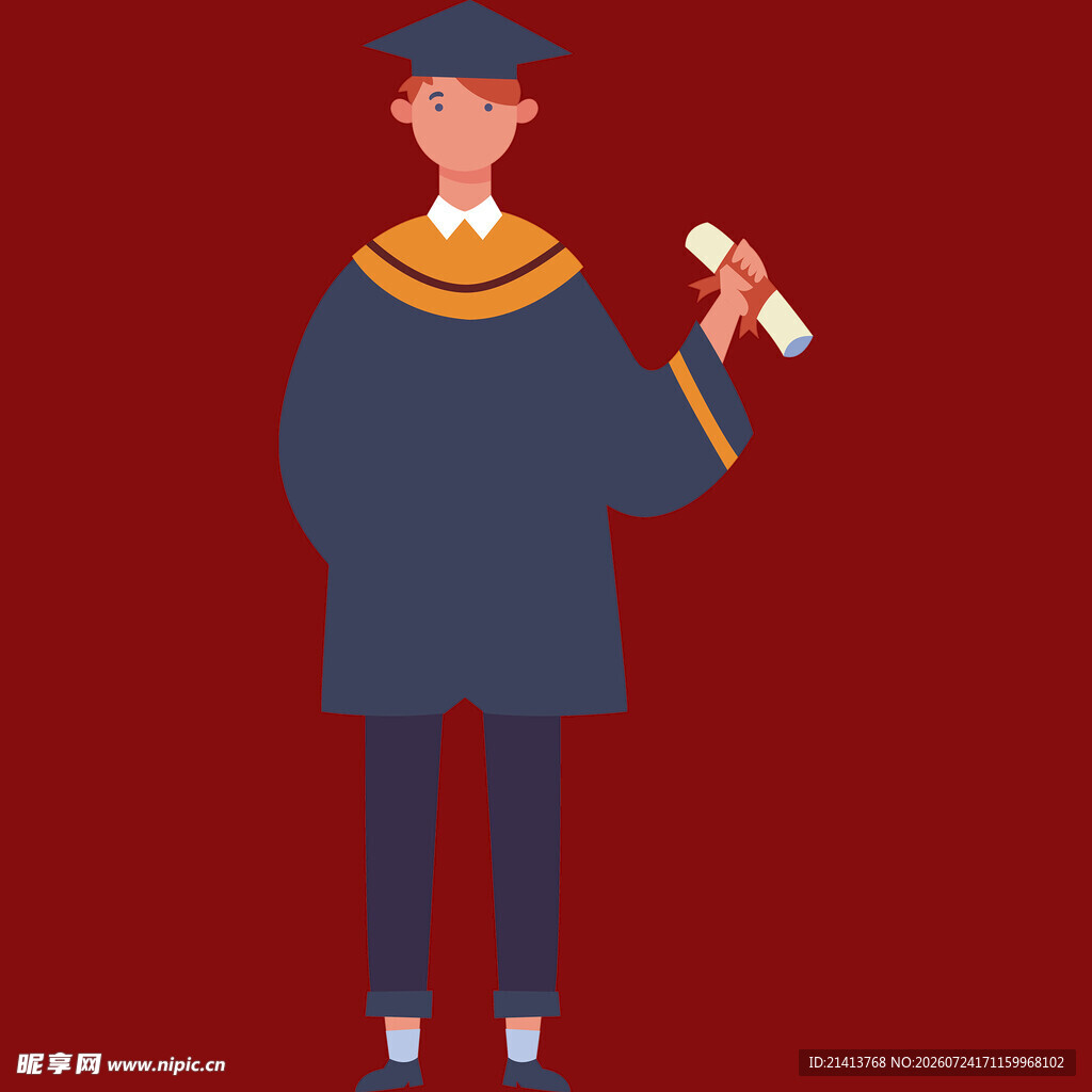 毕业学士手持文凭