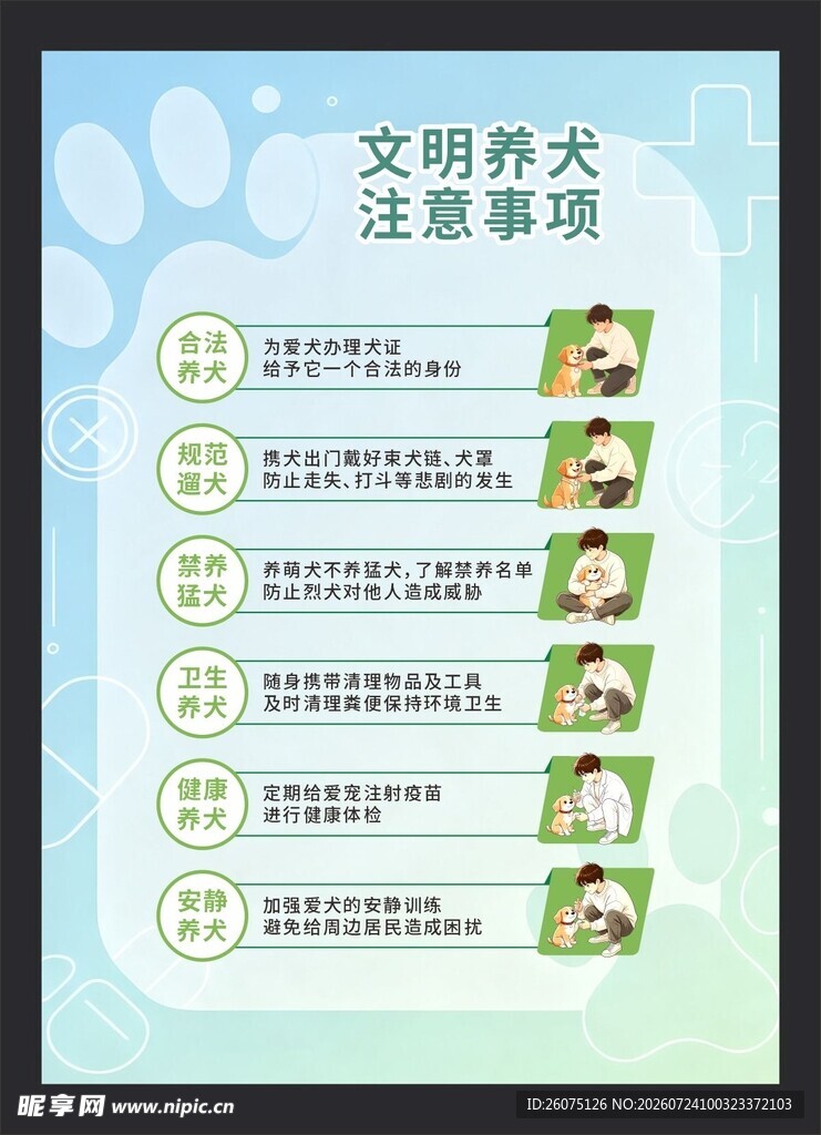 文明养犬须知海报