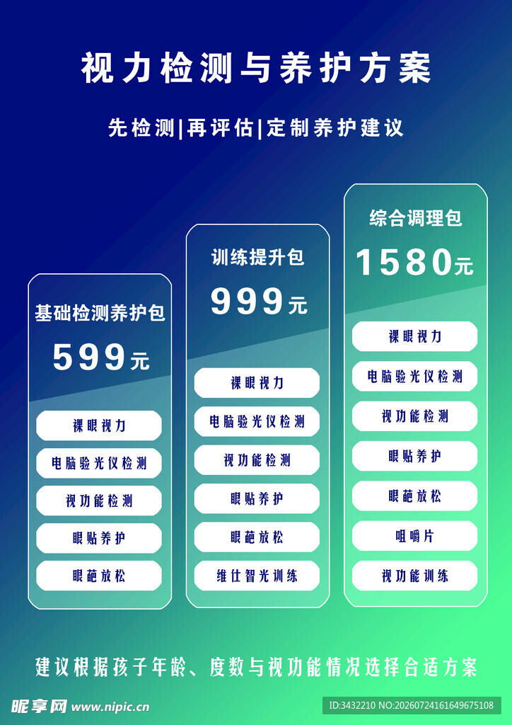 视力检测与养护方案