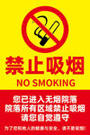 医院禁止吸烟警示标识