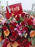 开业花篮贺喜庆场面