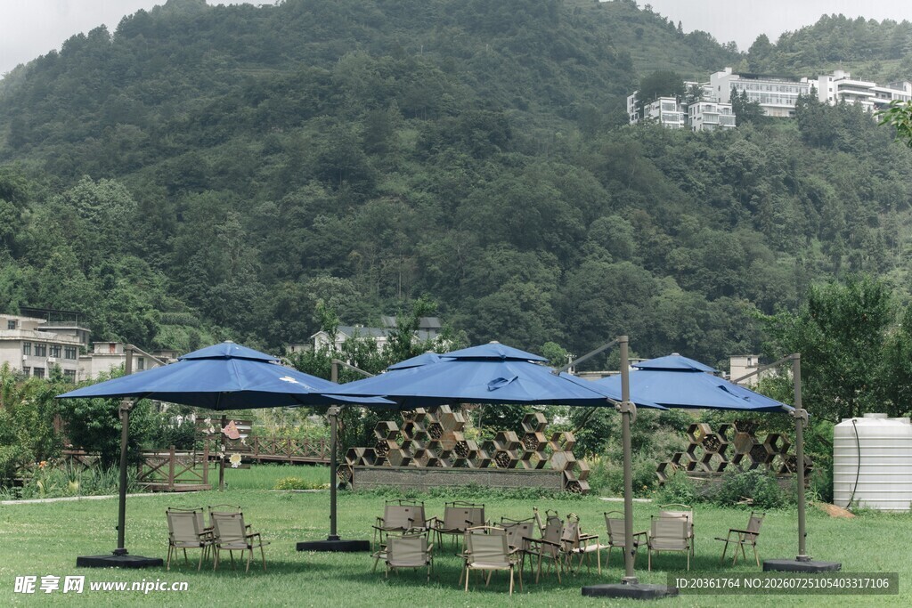 户外休闲遮阳棚景观