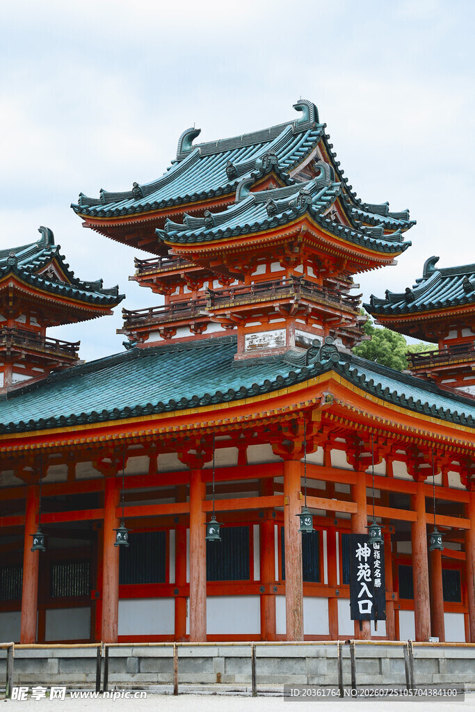 日式传统古建筑庙宇景观
