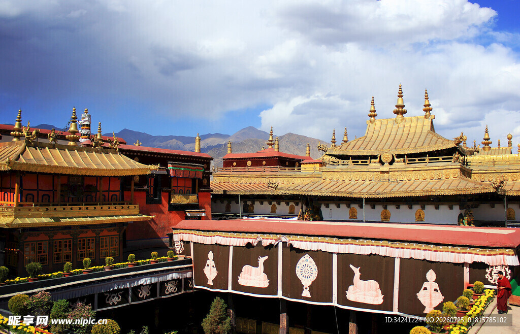 藏式寺庙建筑景观