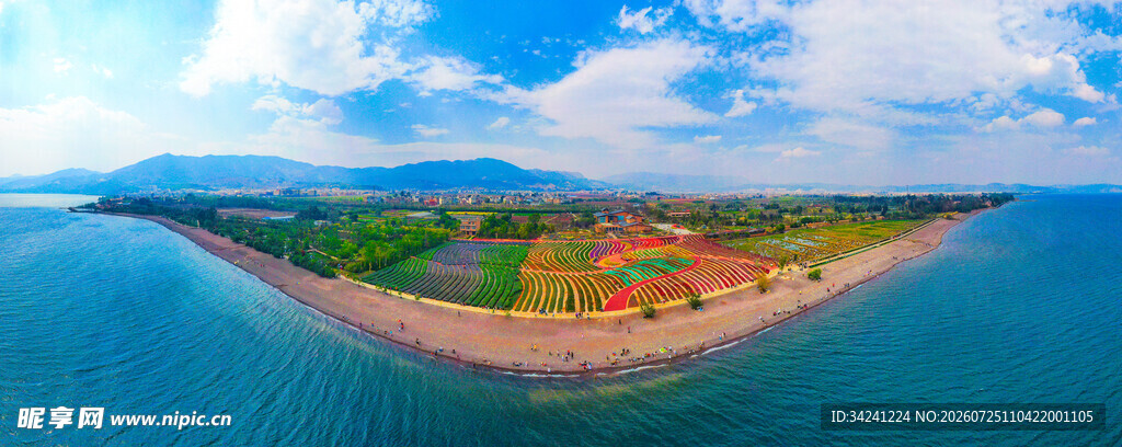 美丽海岛全景风光