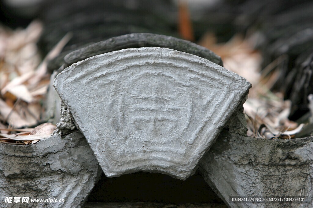 中式瓦当古韵祥瑞符号