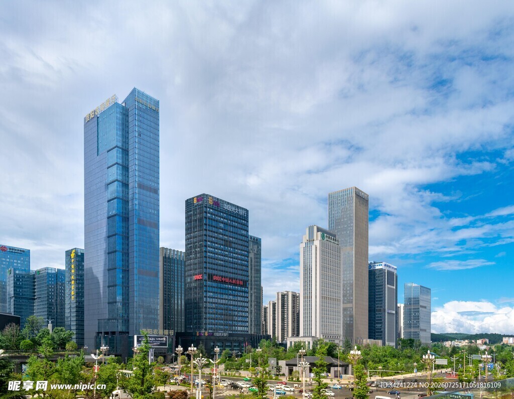 都市摩天大楼景观