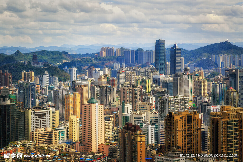 繁华都市天际线景观
