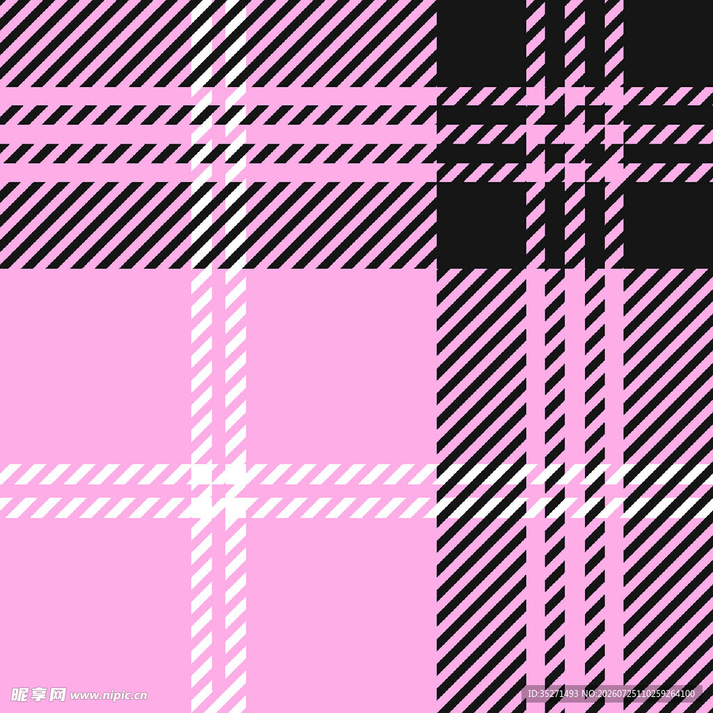 粉色格纹