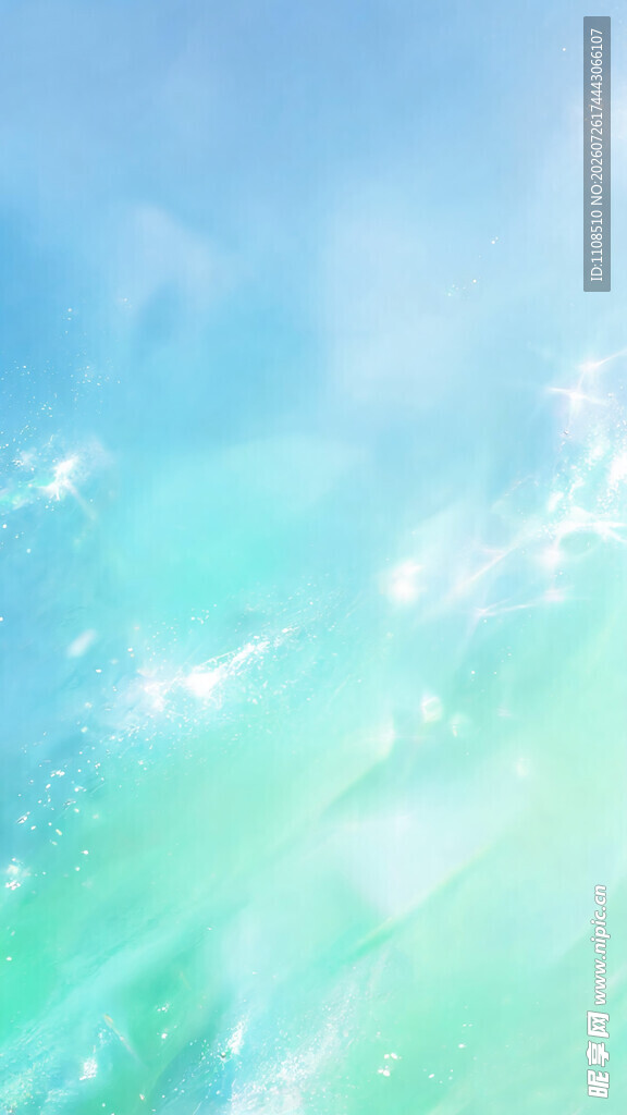 梦幻蓝绿渐变天空背景
