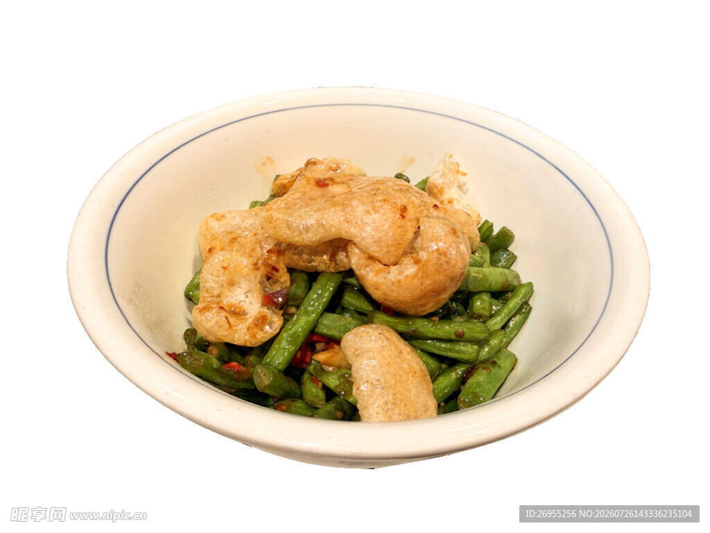 四季豆炒油渣