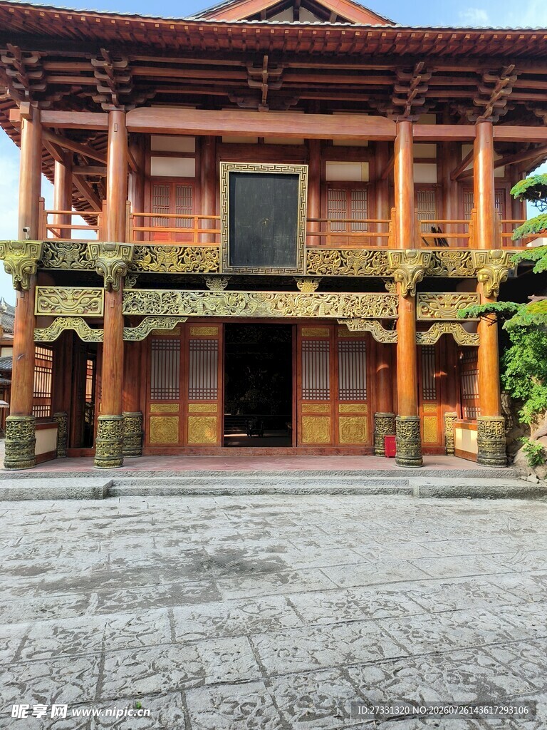 中式古建筑庭院景观