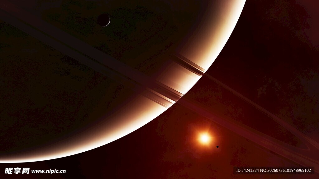 太空中的行星与恒星景观