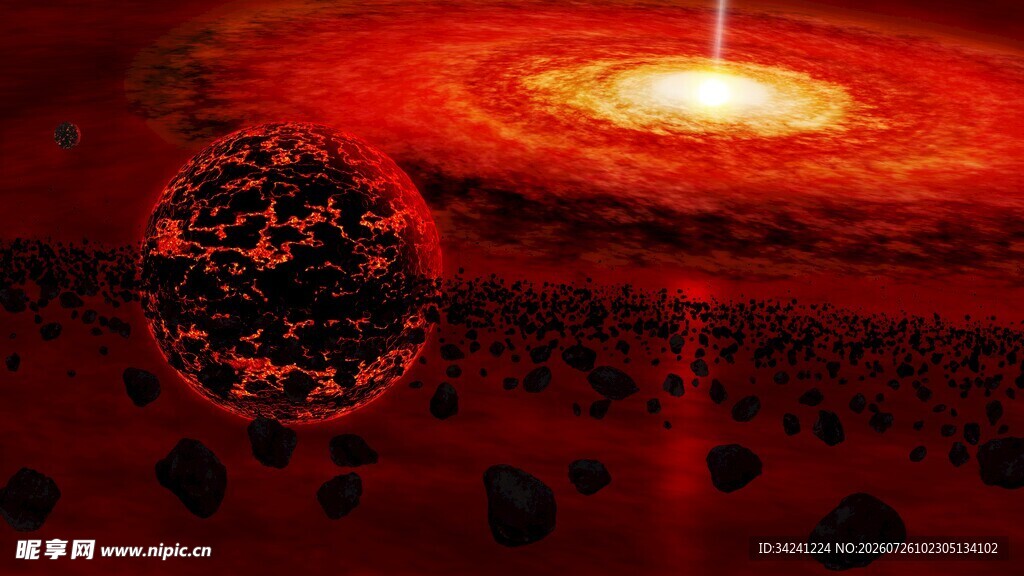 神秘宇宙中的星系与陨石