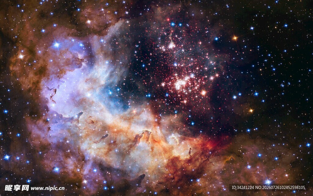 绚丽星云展现宇宙之美