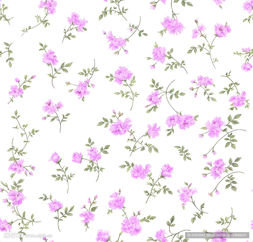 粉色小花无缝图案背景