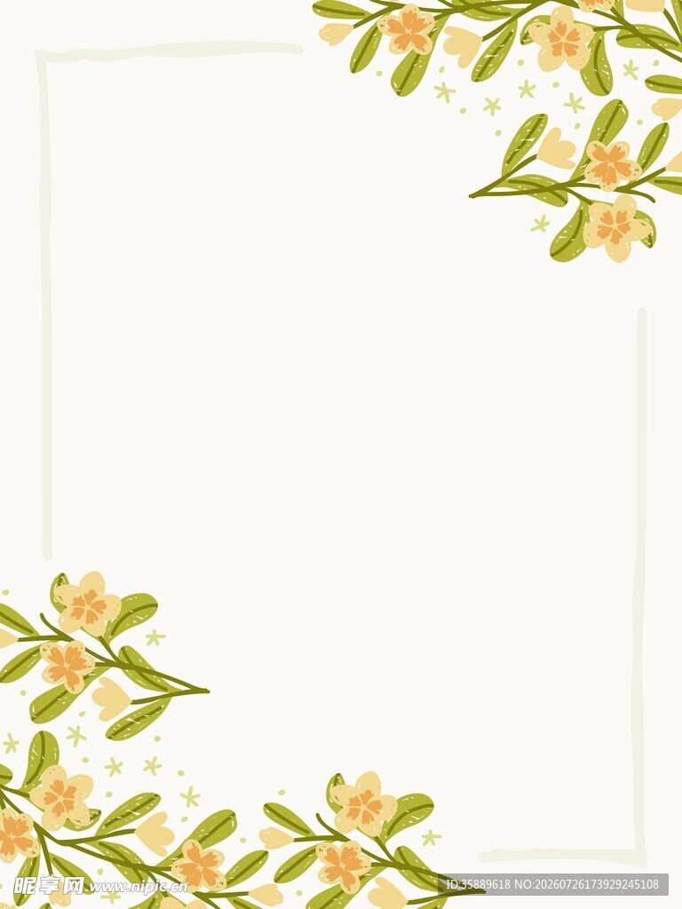 花卉边框背景