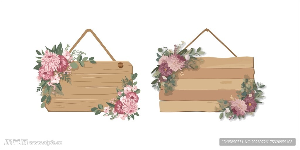 花艺挂牌素材