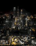 城市璀璨夜景俯瞰图
