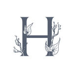 字母H装饰图案素材