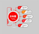 红色简约流程图模板