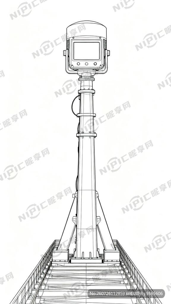 桥梁监测仪器线条图 正面的