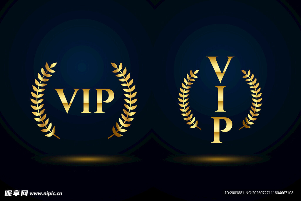 金色VIP标志设计元素